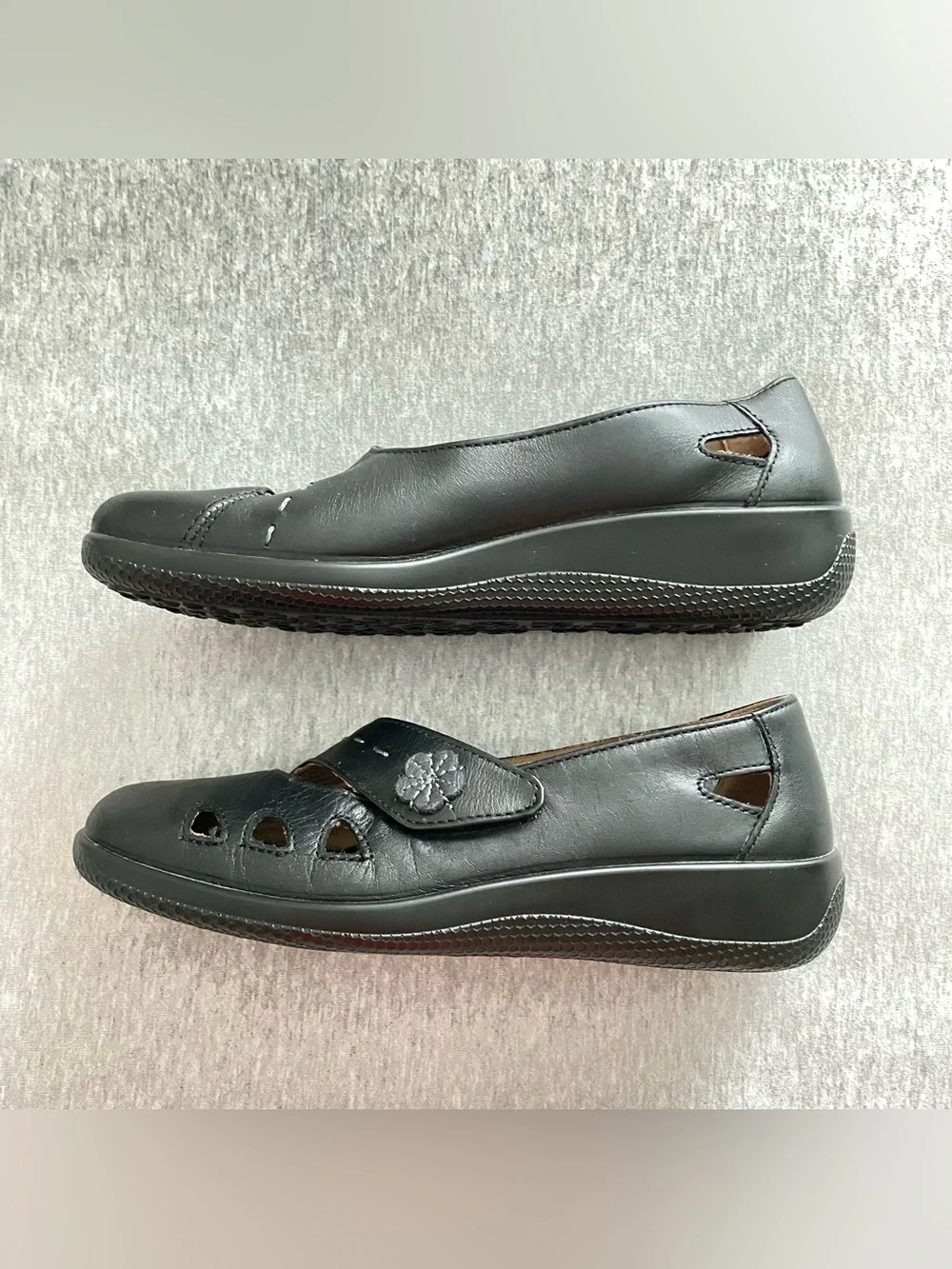 Hotter Comfort Concepts Women's Sz 7 Black Comfort Slip-On Mary Jane Shoes NEW